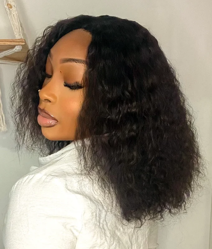 Wig for luxe flair-Deep Wave Center Part Lace Wig