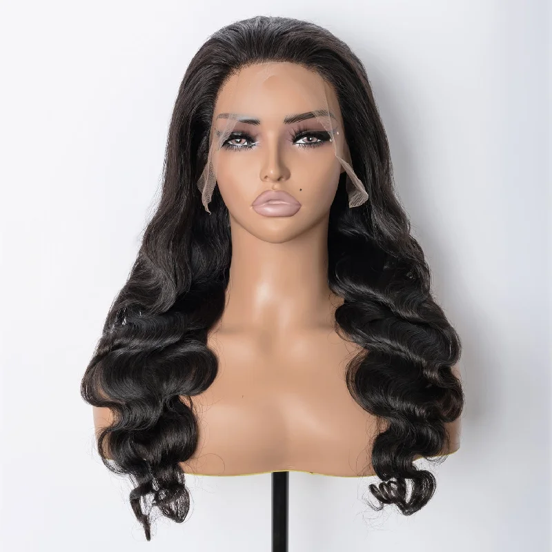 Curly wig for young vibe-13x6 Body Wave Frontal Undetectable HD Lace Wig 180% Density