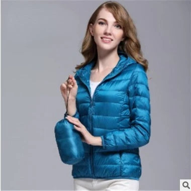 Wig for bold vibe-2024 Autumn And Winter New Korean Casual Short Hooded Large Size Light Warm Coat Wholesale Down Jacket Women