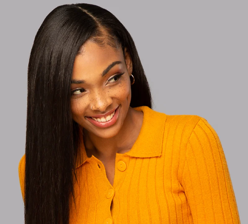 Wig for bold vibe-Virgin Brazilian Straight 4” x 4” Standard Lace Closure