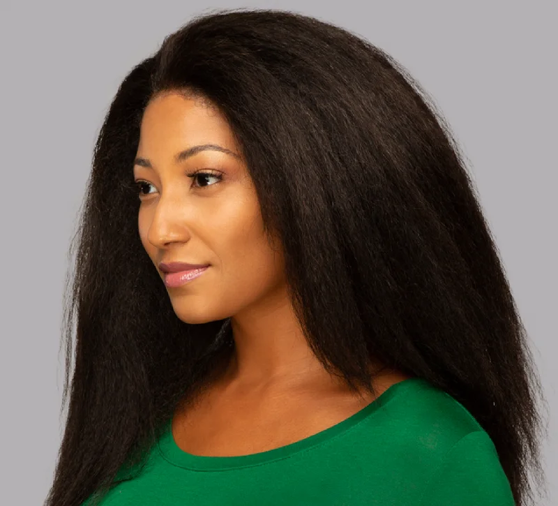 Wig for bold texture-Virgin Brazilian Kinky Straight 4” x 4” Standard Lace Closure