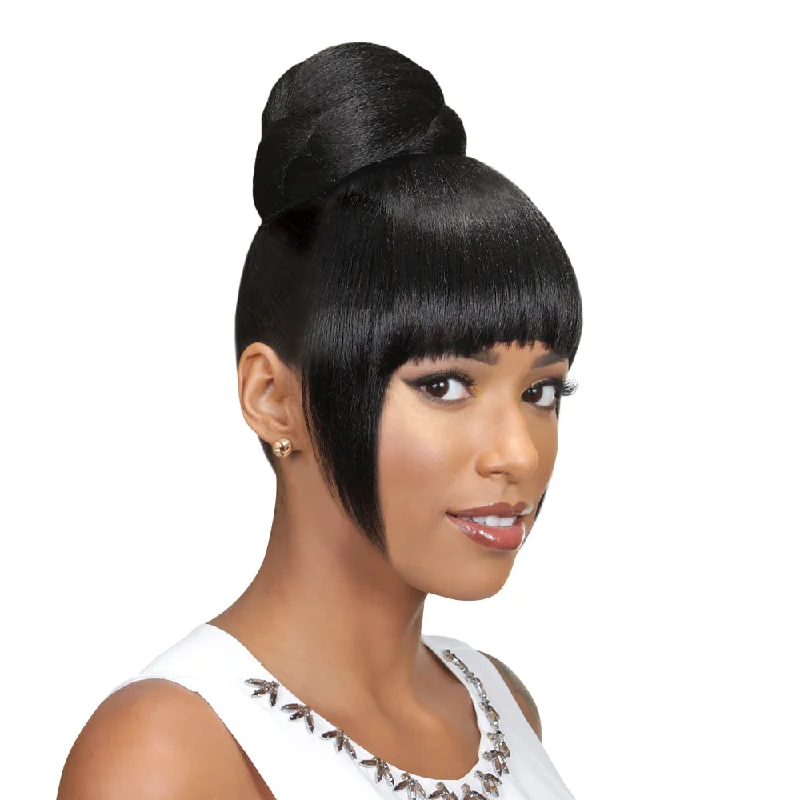 Wig for radiant flair-EVE HAIR CASABLANCA FRINGE BUN 2IN1 FB-PORA