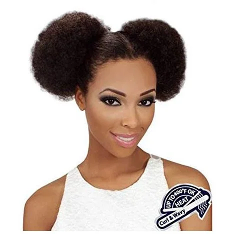 Short black wig with soft shine-EVE HAIR DRAWSTRING PONYTAIL FHP-307 #T1B/27