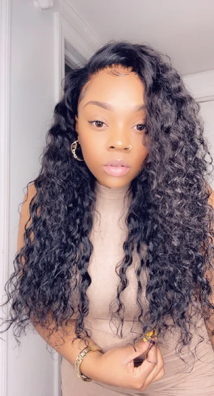 Wig for lush flair-“Janay” Unit: 26” Loose Deep Wave Custom Lace Frontal Wig