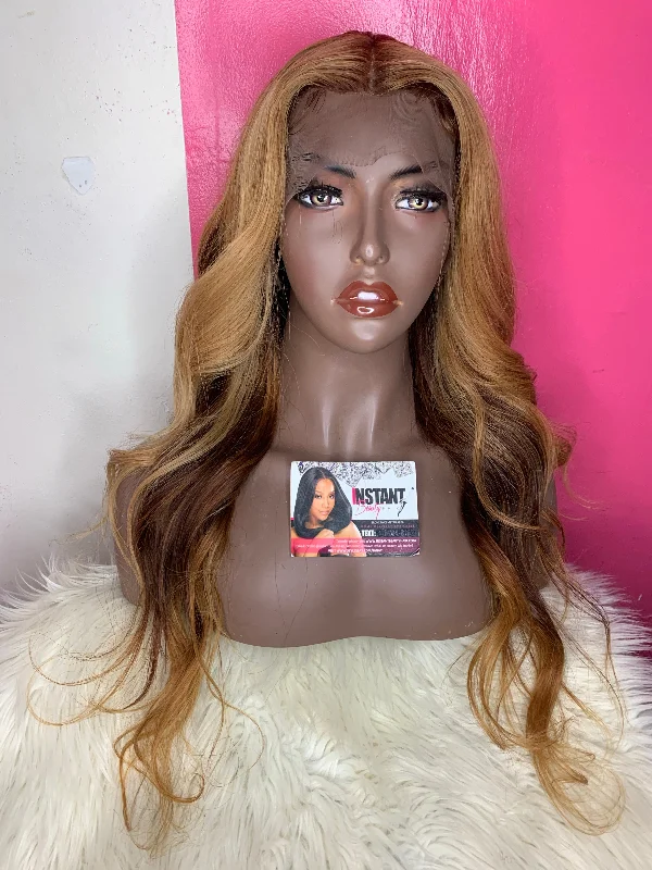 Wig for plush flair-“Kia Unit”: 22” Body Wave Lace Frontal Wig