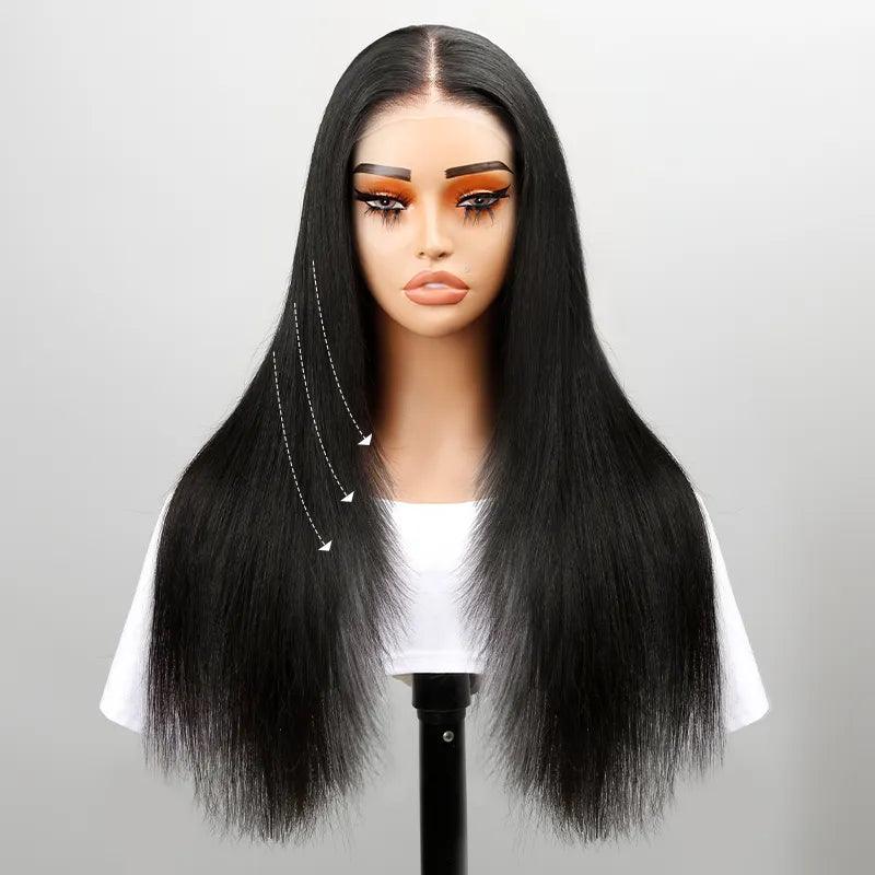 Wig for bold flair-7x5 Trendy Layered Cut Pre-plucked Glueless Lace Frontal Straight Wig