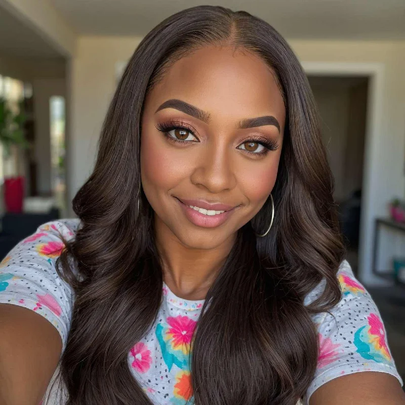 Lace wig for cool weather-Medium Brown Body Wave Bundle Deal