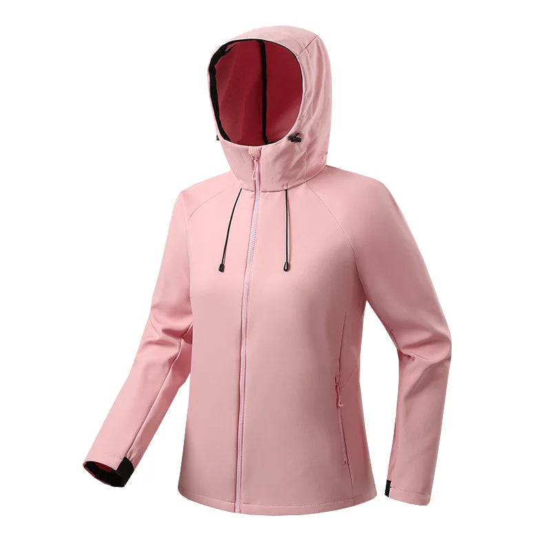 Wig for vivid texture-New hot sale softshell windbreaker jacket women outdoor waterproof cotton wadded jacket custom winter fleece coats for ladies