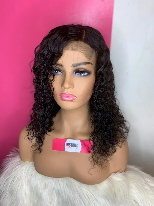 Lace wig for cool weather-“Rebecca” Unit: 14” Deep Curl Wig