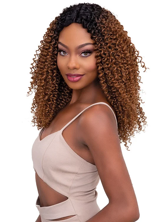 Blonde curly wig with tight waves-REMY ILLUSION WATER WAVE 3pcs + 4X4 FREE PART 14"16"18"