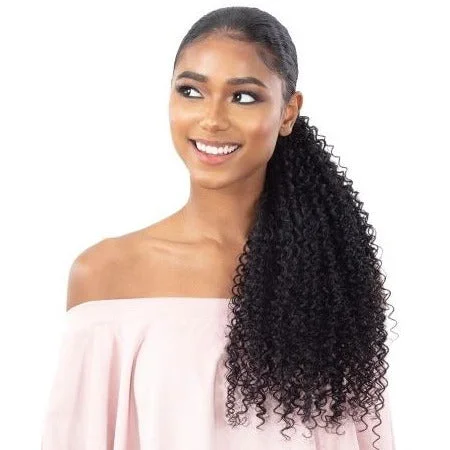 Medium length wig with tight curls-SHAKE N GO BOHEMIAN CURL 32" PONY PRO