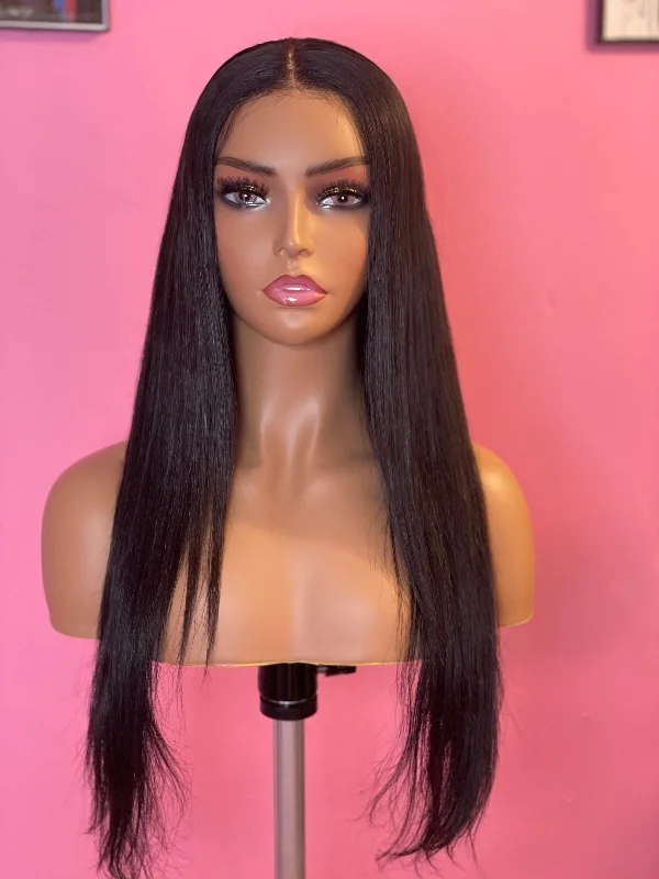 Wig for tidy texture-Tasha Unit: 22” Vietnamese Straight HD 5x5 Lace Closure Wig