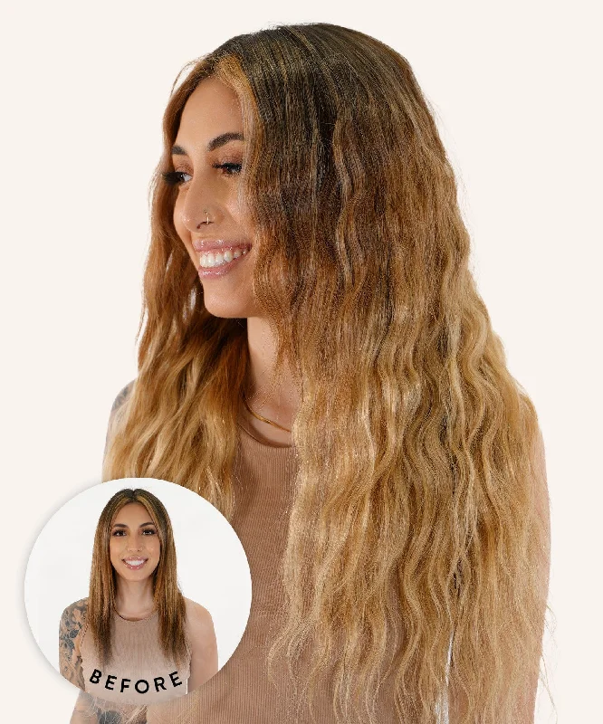 Wig for radiant texture-Wavy U-Part Wig