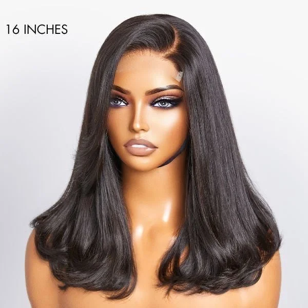 Wig for neat texture-Wear And Go Pre -Bleached Double Drawn Straight 16 - 30 Inch Wigs