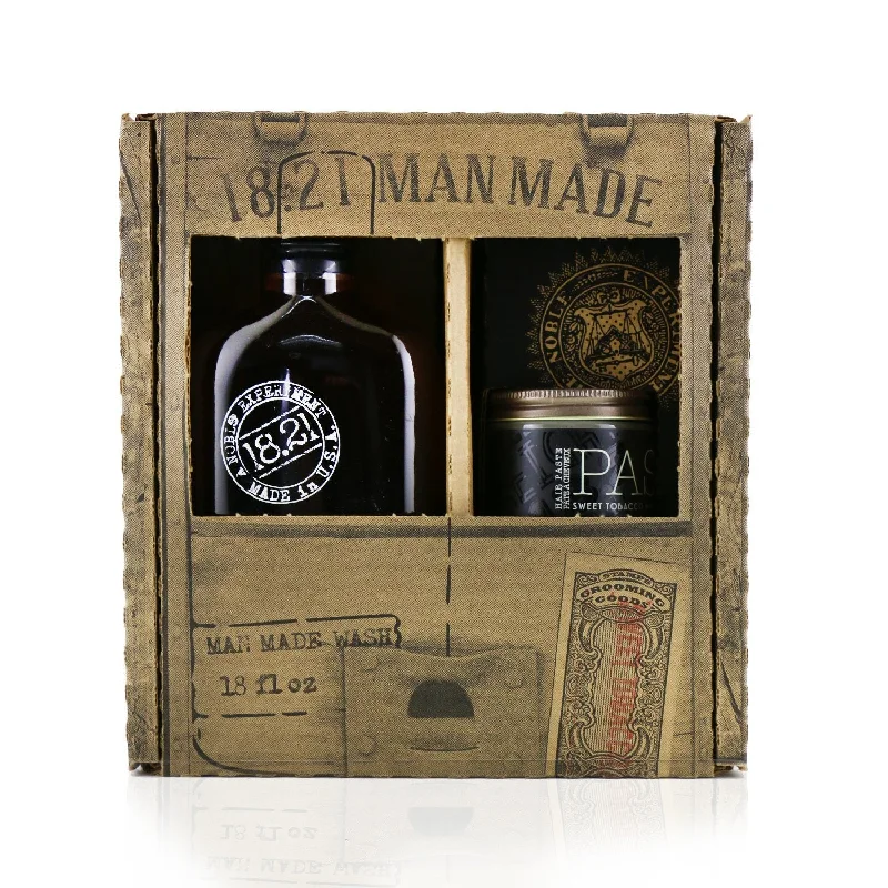 18.21 Man Made Man Made Wash & Paste Set - # Sweet Tobacco: 1x Shampoo, Conditioner & Body Wash 530ml + 1x Hair Paste 56.7g  2pcs