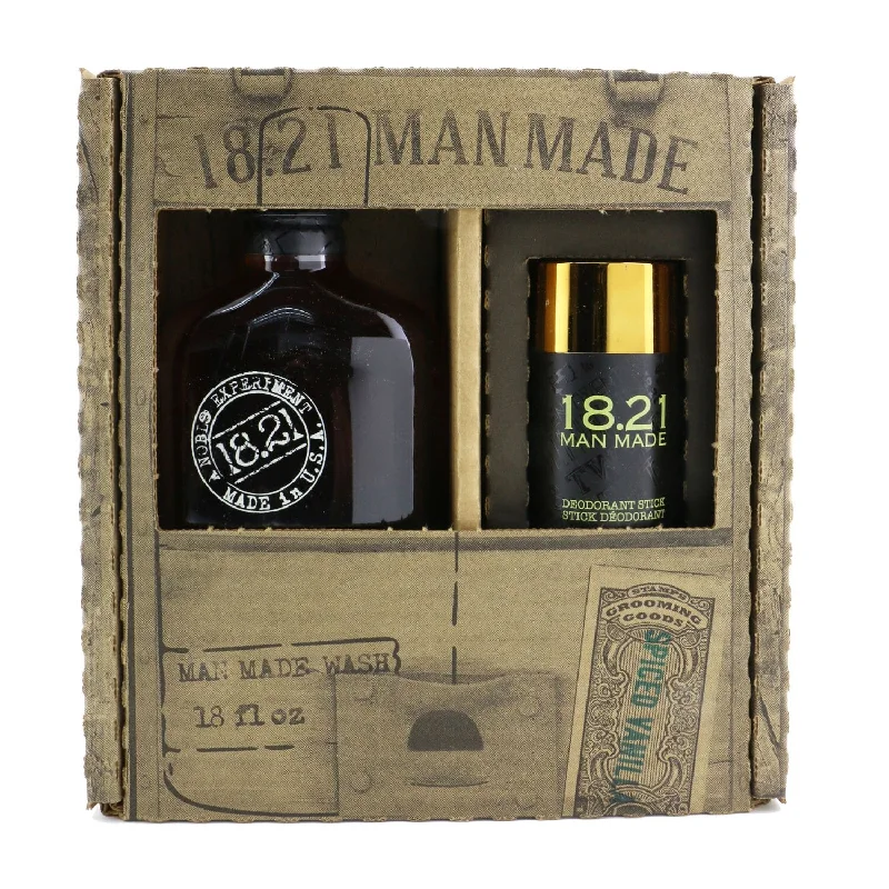 18.21 Man Made Man Made Wash & Deodorant Set - # Spiced Vanilla: 1x Shampoo, Conditioner & Body Wash 530ml + 1x Deodorant Stick 75g  2pcs