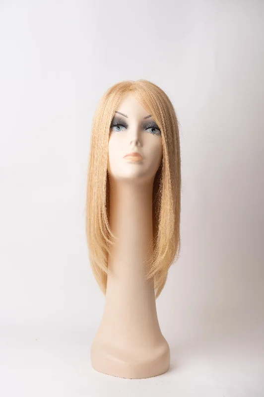 real person hair ring premium ring-#613 Platinum Blonde Mono Top Human Hair Wig