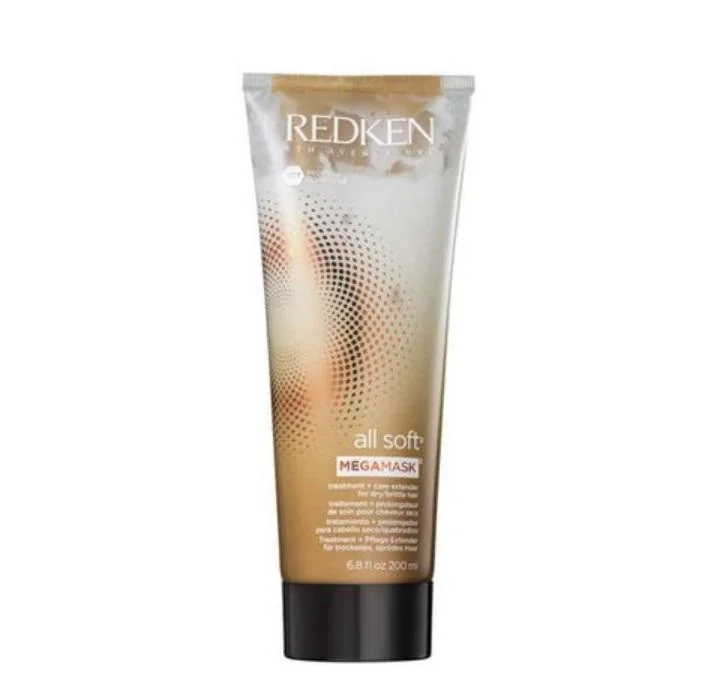 Hair care routine for hair smoothness-All Soft Deep Conditioning Mega Dry Brittle Hair Treatment Mask 200ml - Redken