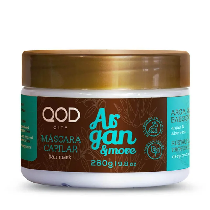 Hair care for chin-length hair-Argan & More Deep Restore Treatment Aloe Vera Babosa Mask 280g - QOD