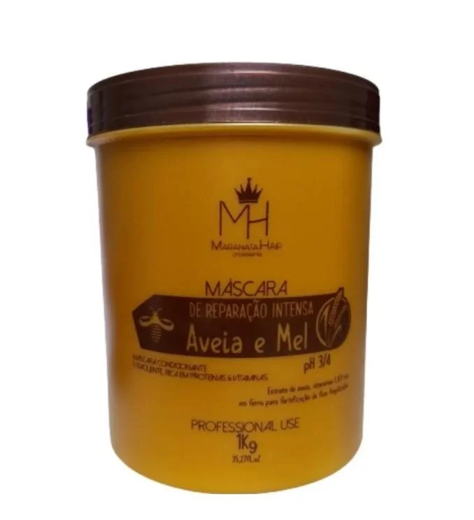 Natural hair care for curl revival-Aveia Mel Oat Honey Protein Conditioning Emollience Mask 1Kg - Maranata Hair