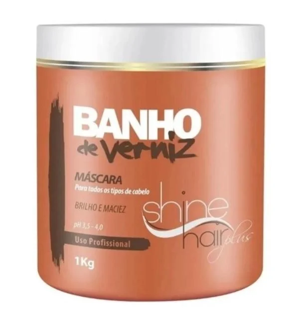 Natural hair care for sheen-Banho de Verniz Varnish Bath Shine Softness Alignment Mask 1Kg - Shine Hair