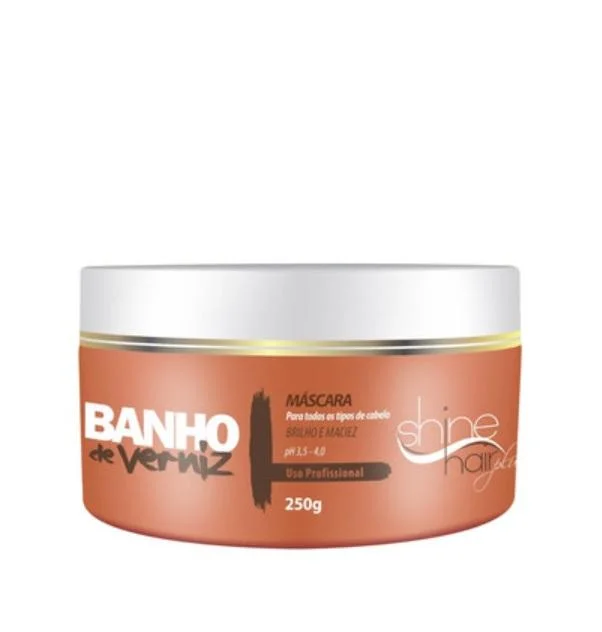 Best hair care for hair thickness-Banho de Verniz Varnish Bath Shine Softness Alignment Mask 250g - Shine Hair