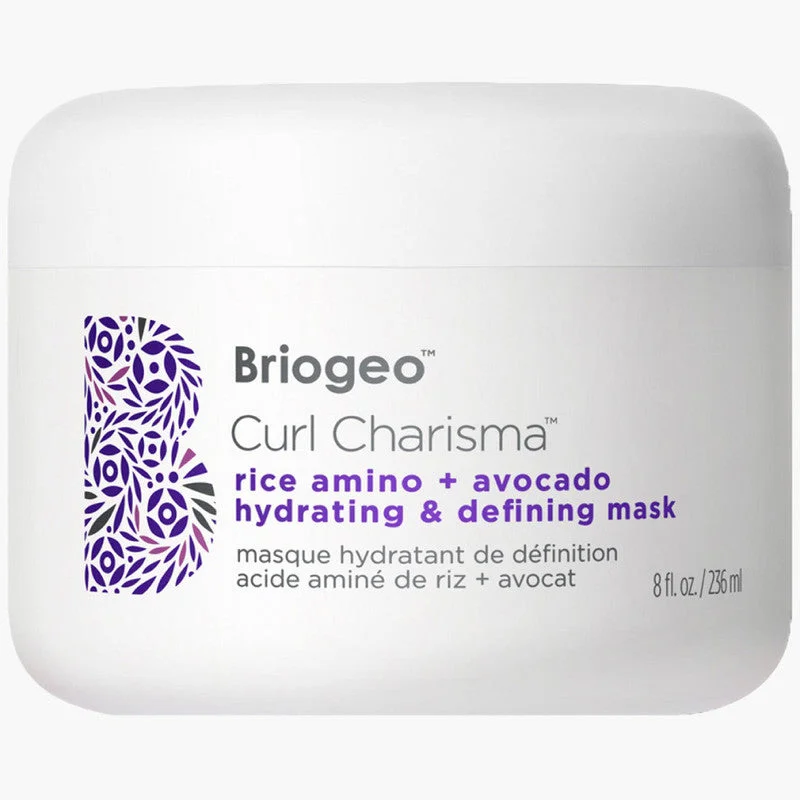 Anti-static hair care routine-Briogeo Curl Charisma Rice Amino + Avocado Hydrating + Defining Mask 8 oz