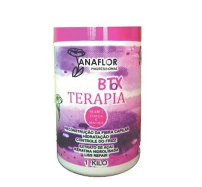 Hair care products with mango-Deep Hair Mask Therapy Fiber Reconstruction Keratin Acai Anti Frizz Cream 1kg - JanaFlor