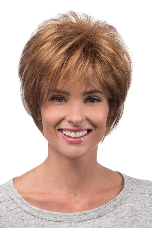 Synthetic wigs with dusk teal-Carina Synthetic Wig By Estetica | Short, Straight | Basic Cap