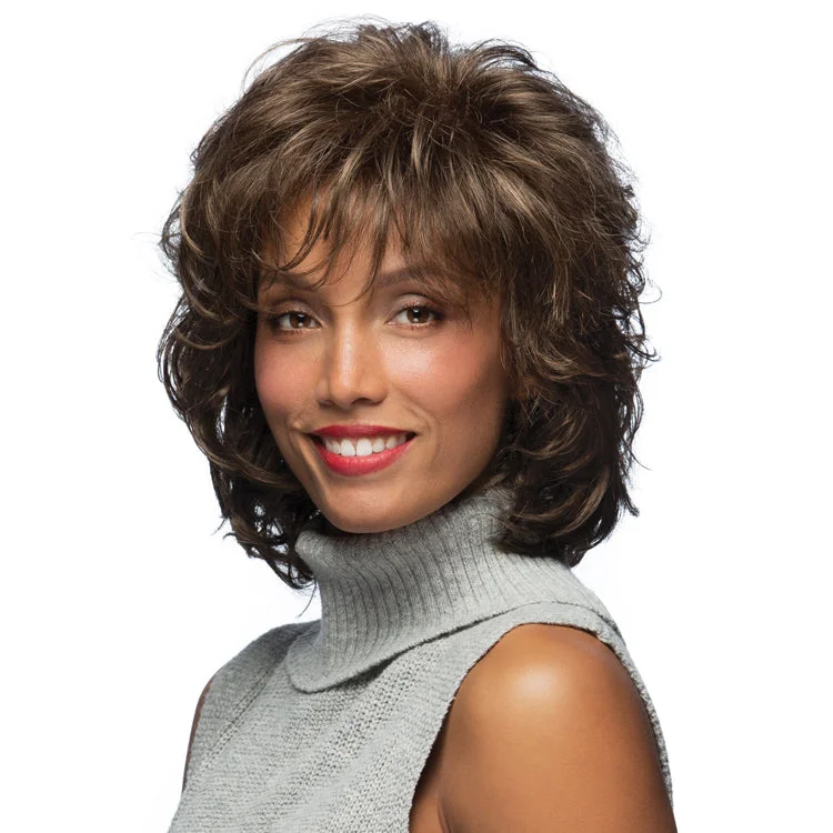 Synthetic wigs for isle dinners-Compliment Synthetic Wig By Estetica | Mid-Length, Wavy | Basic Cap