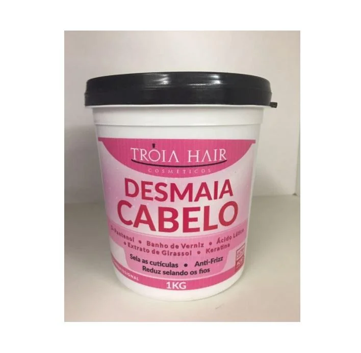 Mineral-rich shampoo for hair-Crystal Bath Desmaia Cabelo Anti Frizz Sealing Reducer Mask 1Kg - Troia Hair