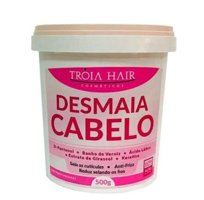 Hair care for smog damage-Crystal Bath Desmaia Cabelo Anti Frizz Sealing Reducer Mask 500g - Troia Hair