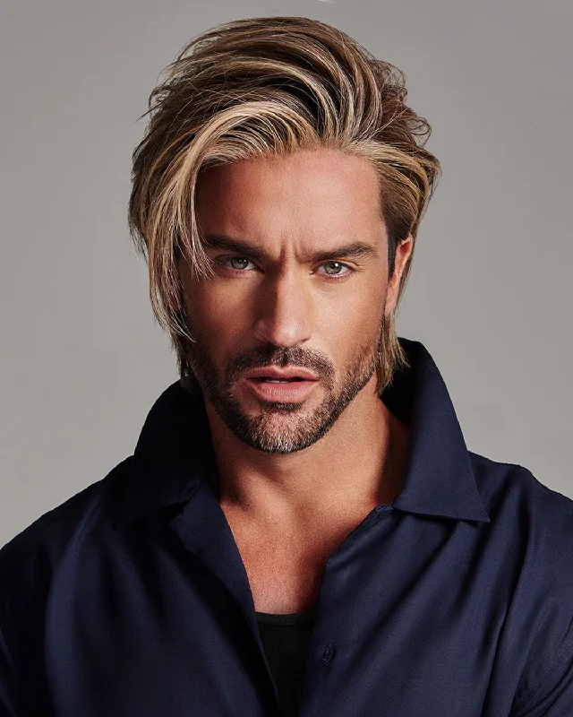 Synthetic wigs with rich texture-Daring | Average/Large Men's Lace Front & Monofilament Part Synthetic Wig by HIM