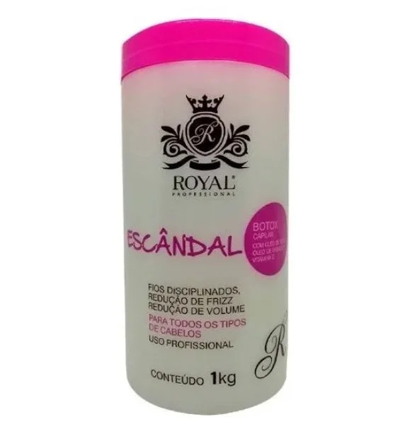 Natural hair care for cold weather-Escândal Deep Hair Mask Straightener Volume Reducer 1Kg - Royal Professional