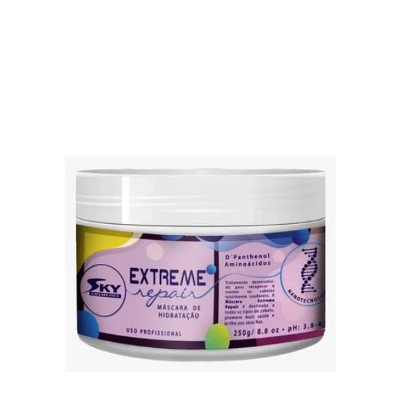 Hair care routine for smooth kinky hair-Extreme Repair Moisturizing D-Panthenol Amino Acids Mask 250g - Sky Cosmetics