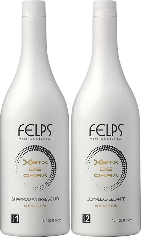 Felps Okra Thermal Sealing Hair Smoothing Treatment Kit (1L/33.8oz)