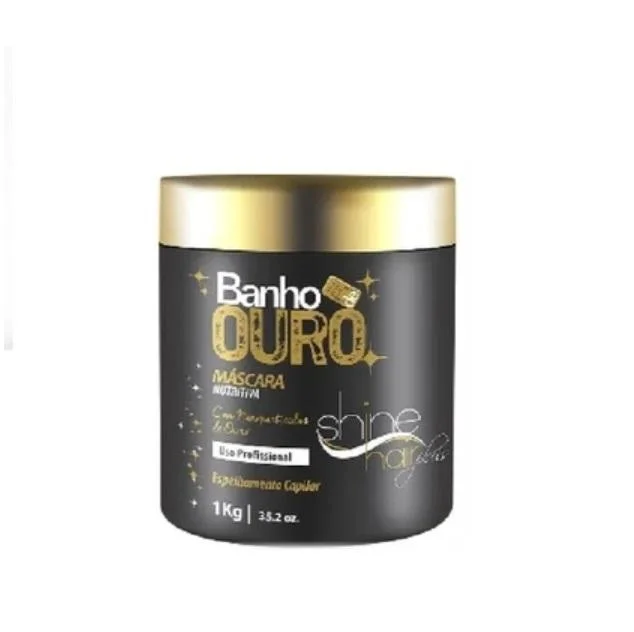 How to care for frail hair-Gold Bath Nanoparticles Nourishing Softness Treatment Mask 1Kg - Shine Hair