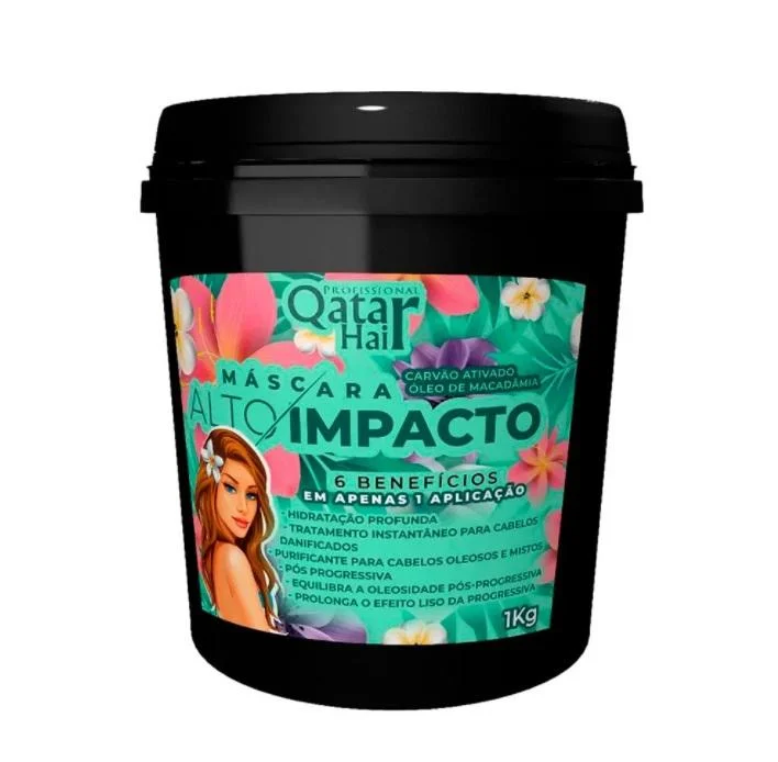 How to repair dull loose kinky hair-High Impact 6 in 1 Capillary Macadamia Activated Charcoal Mask 1Kg - Qatar Hair