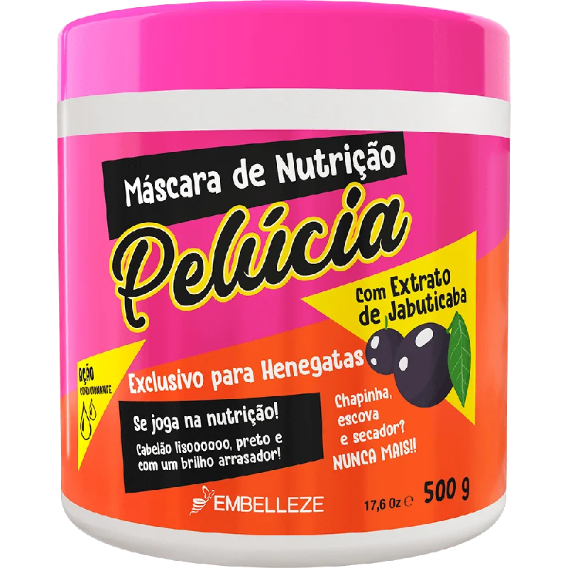 Best hair care for hair liveliness-Hair Mask Pelucia Nutrition Jabuticaba 500g Embelleze