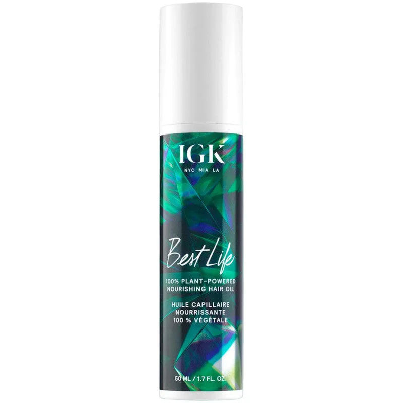 Hair care routine for hair liveliness-IGK Best Life Hair Oil 1.7 oz