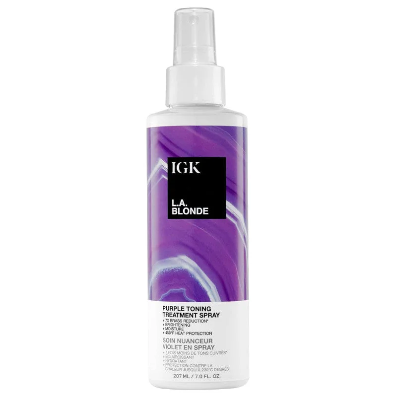 Hair care for fine kinky tight loose hair-IGK LA Blonde Purple Spray 7 oz