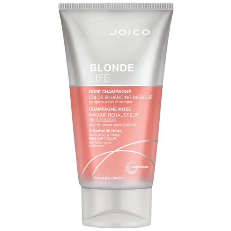 Hair care routine for hair curl revival-Joico Blonde Life Color Enhancing Masque Champagne Rose 5.1 oz