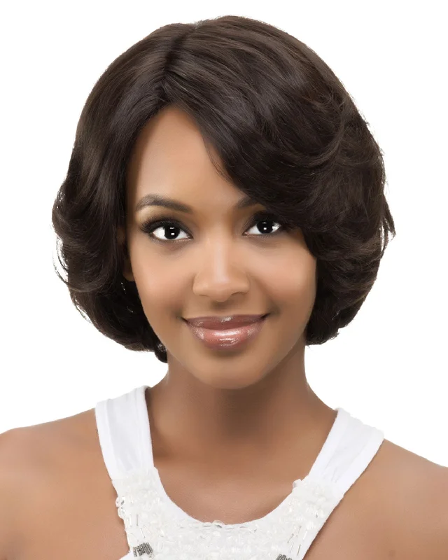 real person hair ring behind band-Kaia | Lace Front Remy Human Hair Wig by Vivica Fox