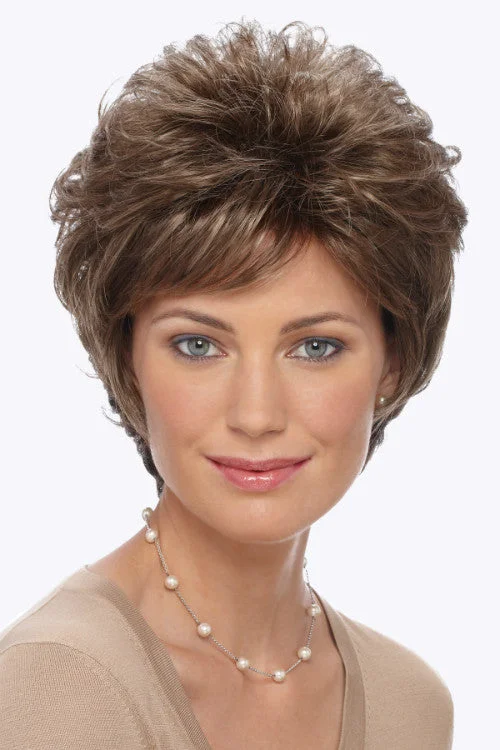 Synthetic wigs for glen dinners-Katie Synthetic Wig By Estetica | Short, Curly | Basic Cap