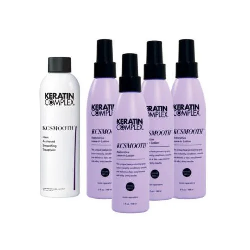 Hair care routine for split fibers-Keratin Complex KC Smooth Heat Activated Smoothing System 5 piece