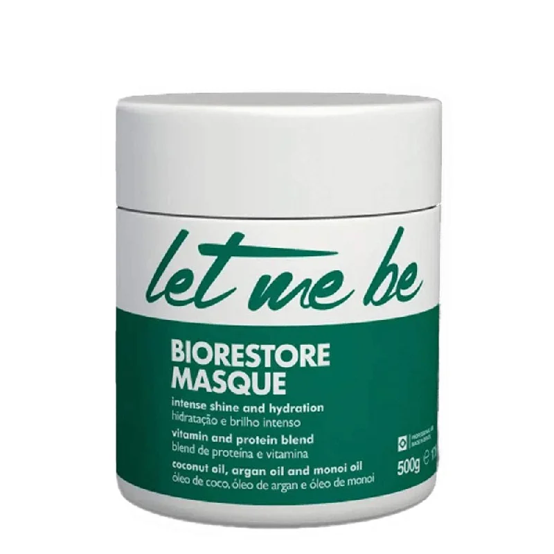 Moisturizing hair care for sheen-Let Me Be BioRestore Natural Extracts Coconut Argan Monoi Mask 500g - ProSalon