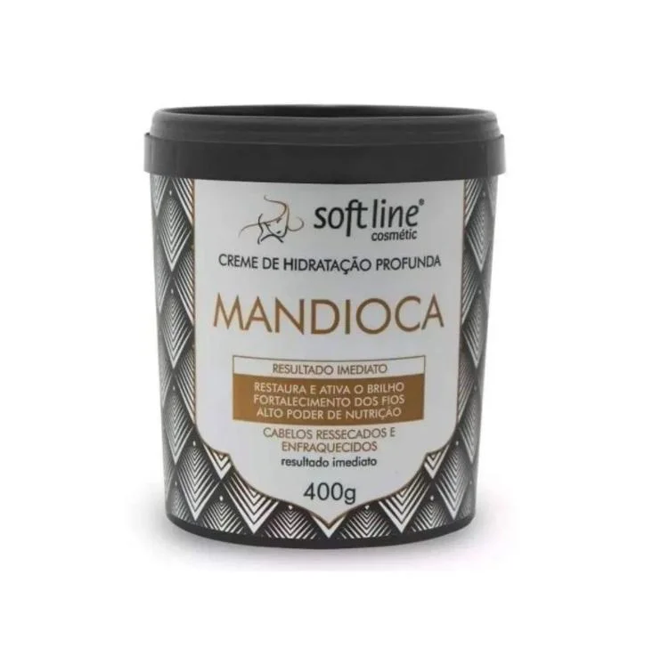 Hair care for mixed texture-Mandioca Dry Hair Deep Moisturizing Manioc Cassava Mask 1Kg - Soft Line