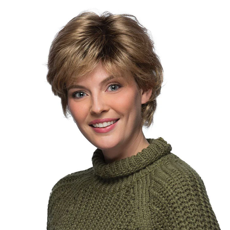 Synthetic wigs for day cuts-Mandy Synthetic Wig By Estetica | Short, Wavy | Basic Cap