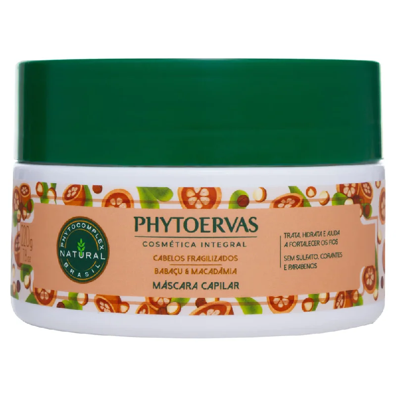 Hair care for thin loose kinky hair-Phytoervas Babaçu Fragile Hair Mask and Macadamia 220g