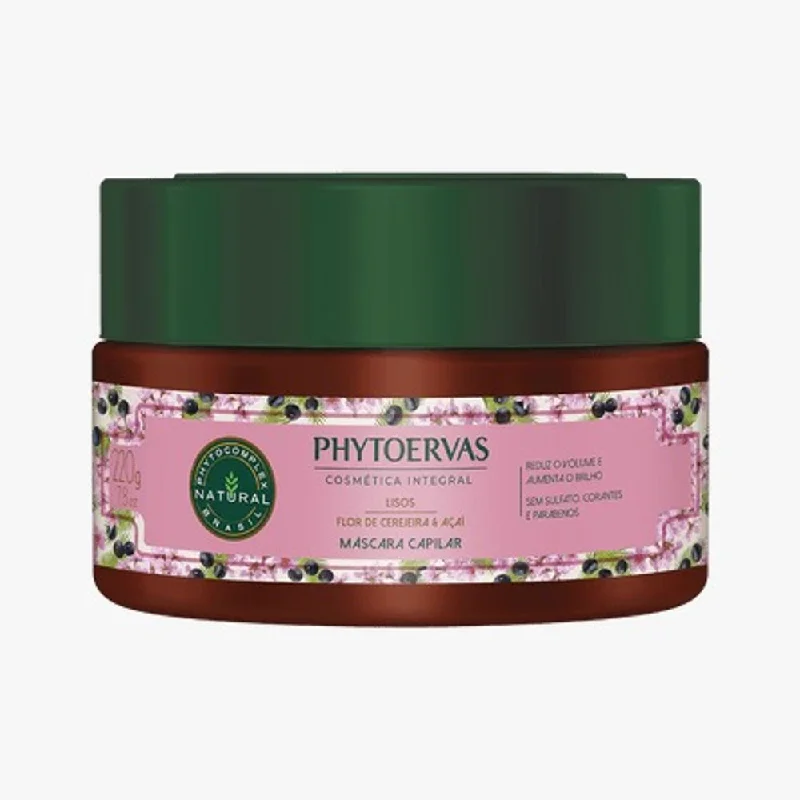 Hair care products with custard apple-Phytoervas Smooth Hair Mask Cherry Blossom and Acai 220g